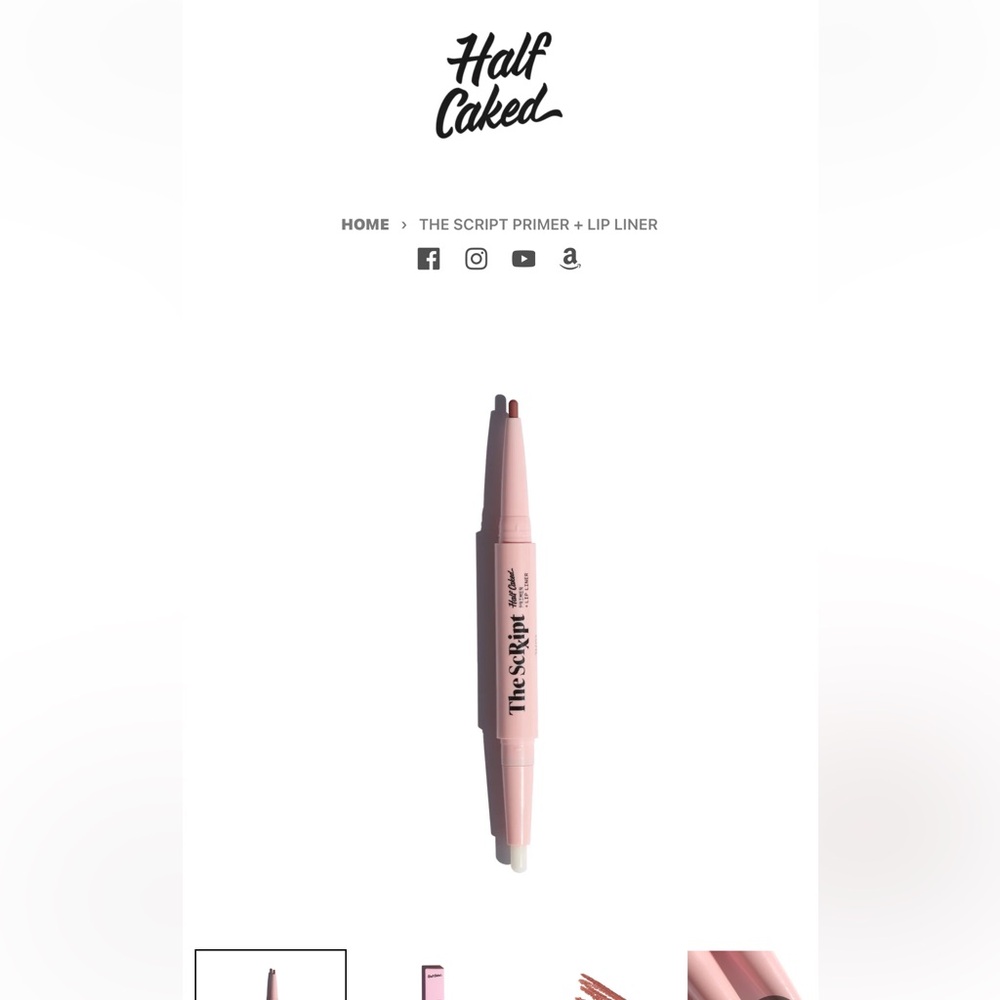 NEW primer and lip liner combo pen “The Script” by Half Caked 💄